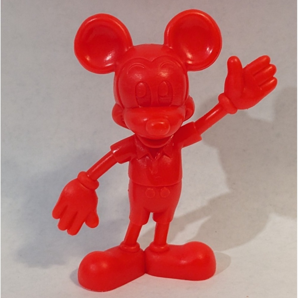 Vtg 1972 Louis Marx Walt Disney Production Mickey Mouse 6" Red Plastic Figure